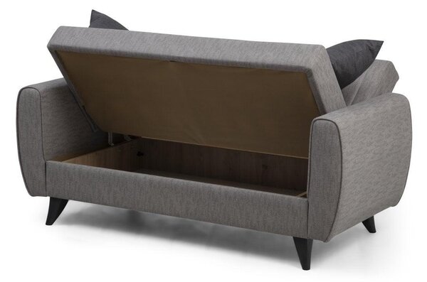 Canapea extensibila cu 2 locuri Alkon cu Lada de Depozitare, 158x86x77 cm