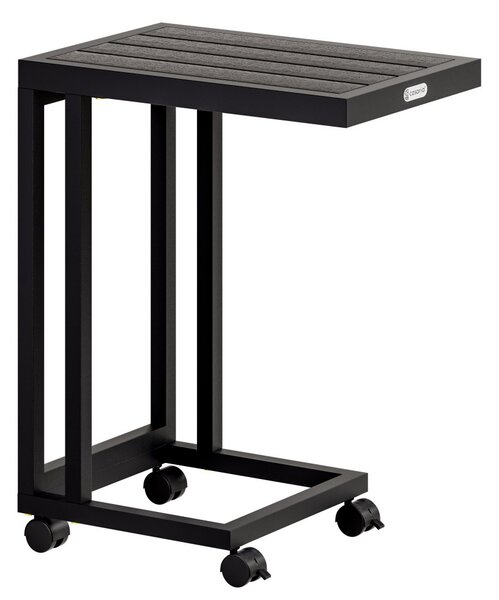 Masă laterală cu blat WPC - 65,5 x 50 x 40 cm Gri