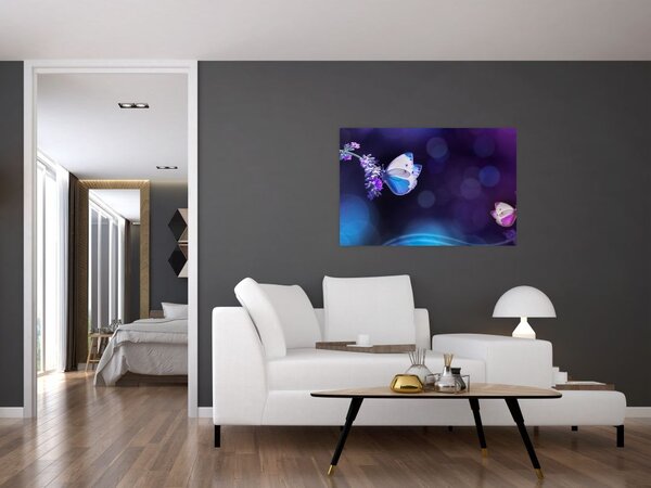 Tablou - Flutute în lavandă (90x60 cm)