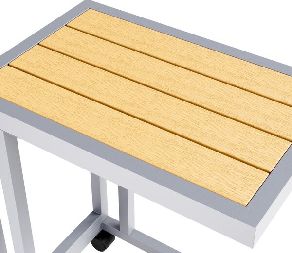 Masă laterală cu blat WPC - 65,5 x 50 x 40 cm Gri