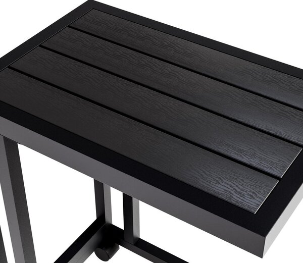 Masă laterală cu blat WPC - 65,5 x 50 x 40 cm Gri
