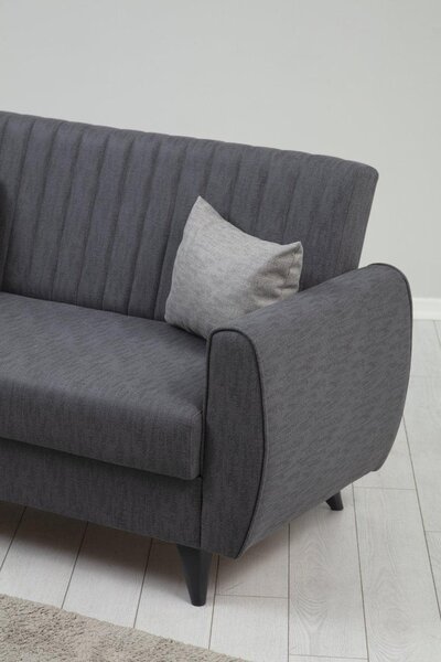 Canapea extensibila cu 2 locuri Alkon cu Lada de Depozitare, 158x86x77 cm