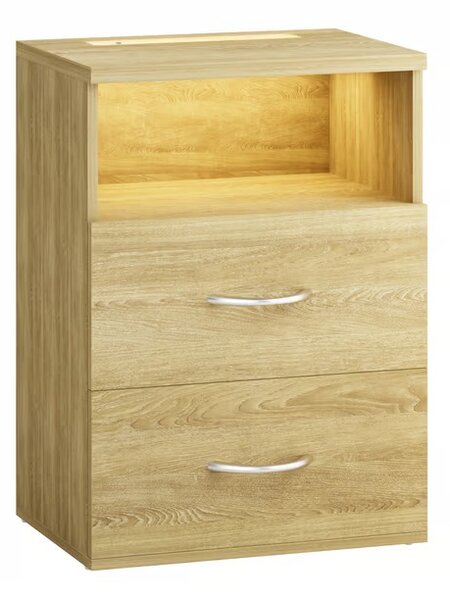 Jamie noptieră cu iluminare LED și USB - 55 × 40 × 28 cm antracitová
