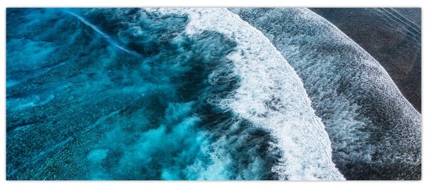 Tablou - Valuri pe mare (120x50 cm)