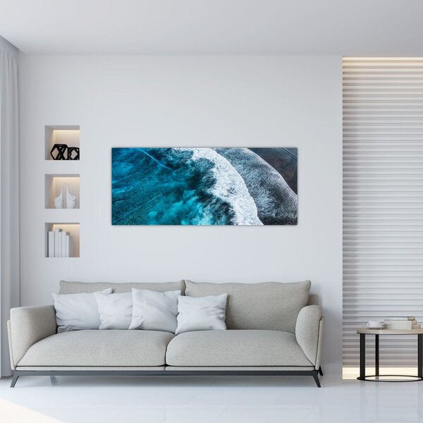 Tablou - Valuri pe mare (120x50 cm)