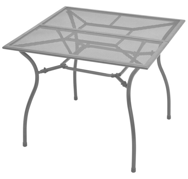 Masă de grădină, 90 x 90 x 72 cm, plasă din oțel