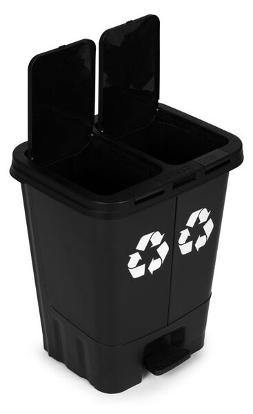 Coș de sortare a deșeurilor 40 l - negru