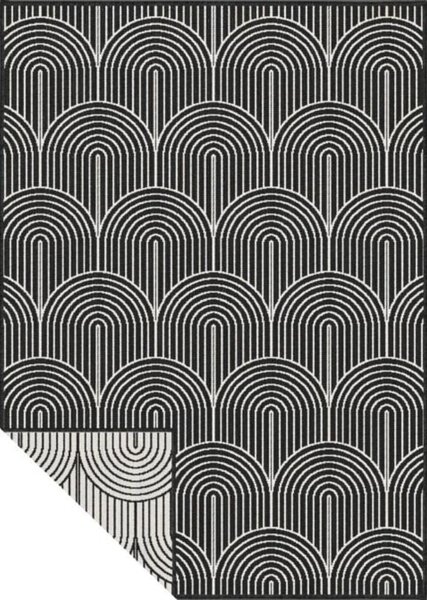 Covor de exterior negru-alb 80x150 cm Pangli Black – Hanse Home