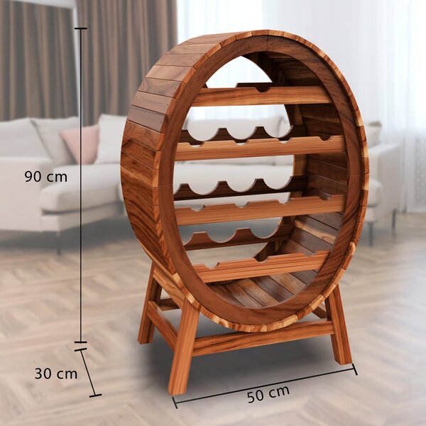 Suport de vin din lemn pentru 12 sticle