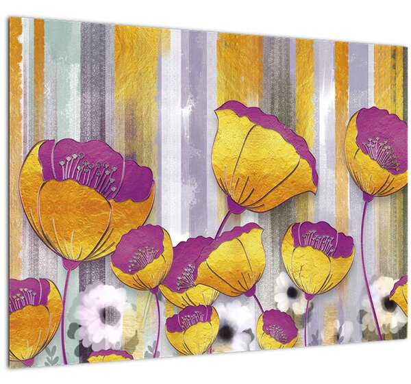 Tablou - Ilustrațir cu flori (70x50 cm)
