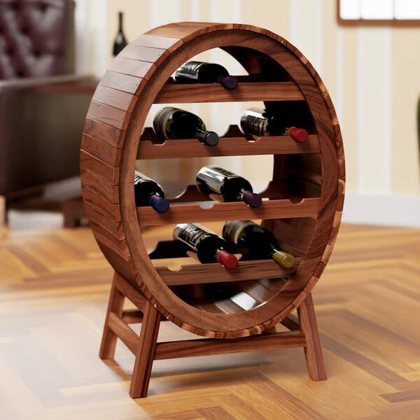 Suport de vin din lemn pentru 12 sticle