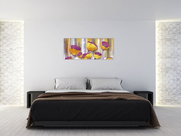 Tablou - Ilustrațir cu flori (120x50 cm)