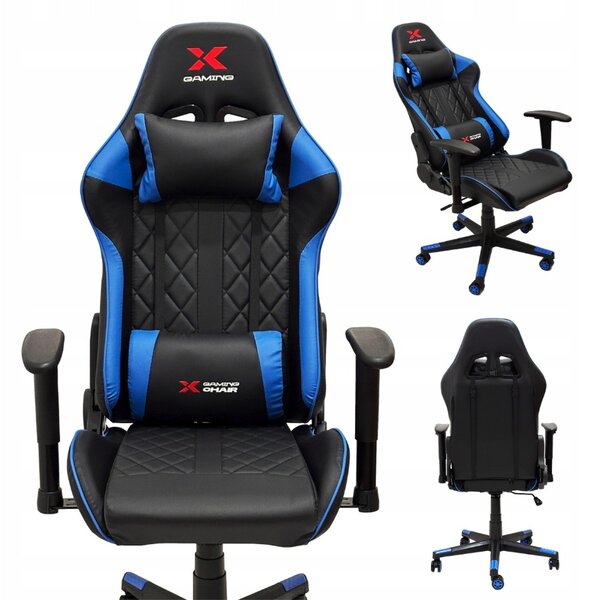 Scaun de gaming Xgaming Xcom2 - negru și albastru