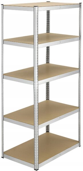 Raft metalic stabil cu 5 rafturi 222 x 90 x 40 cm