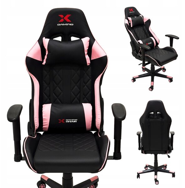 Scaun de gaming Xgaming Xcom2 - negru și roz