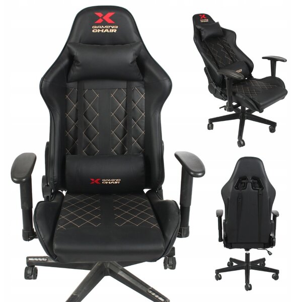 Scaun de gaming Xgaming Xcom2 - negru și auriu