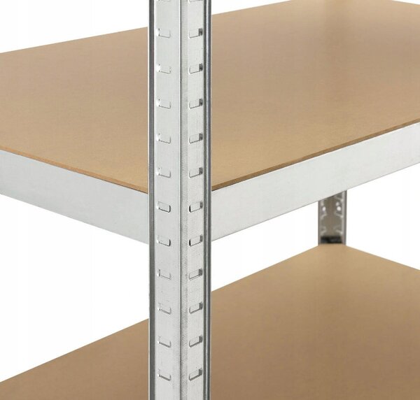 Raft metalic stabil cu 5 rafturi 222 x 90 x 40 cm