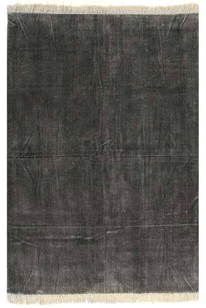 Covor Kilim, antracit, 120 x 180 cm, bumbac