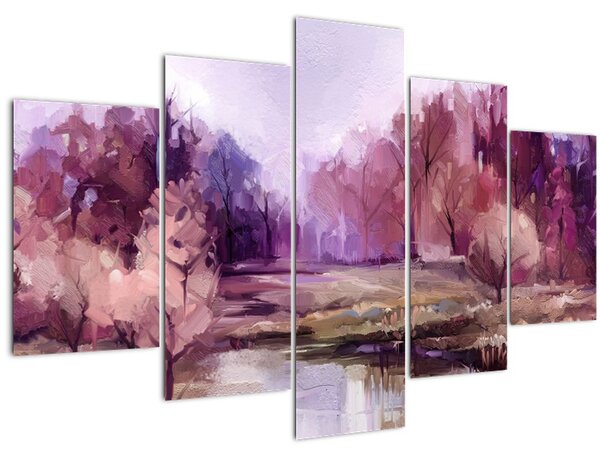 Tablou - Peisaj de toamnă - pictură (150x105 cm)