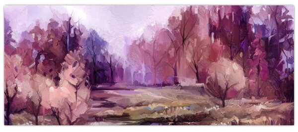 Tablou - Peisaj de toamnă - pictură (120x50 cm)