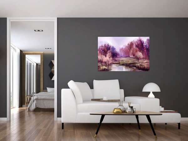Tablou - Peisaj de toamnă - pictură (90x60 cm)