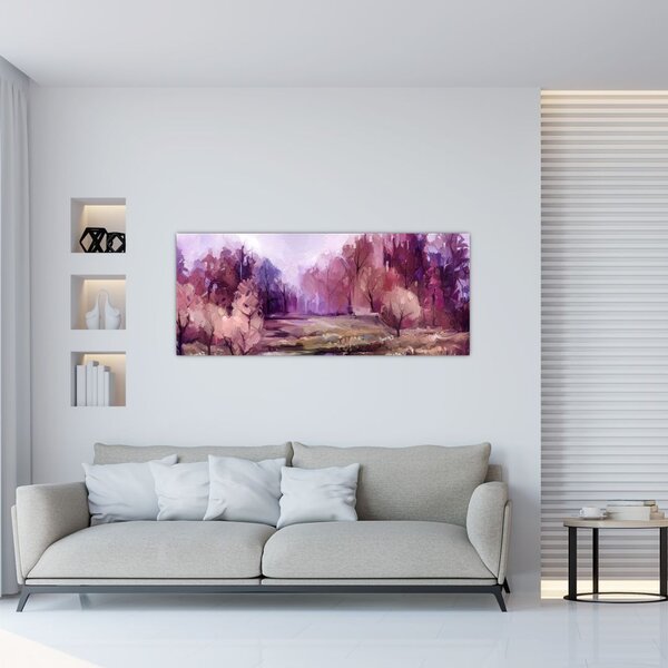 Tablou - Peisaj de toamnă - pictură (120x50 cm)