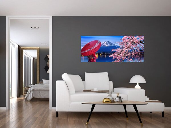 Tablou - cu privire la munte - Japonia (120x50 cm)
