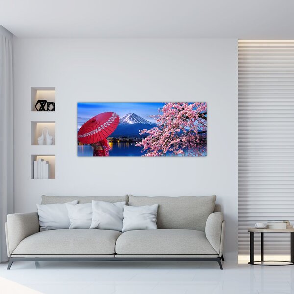 Tablou - cu privire la munte - Japonia (120x50 cm)