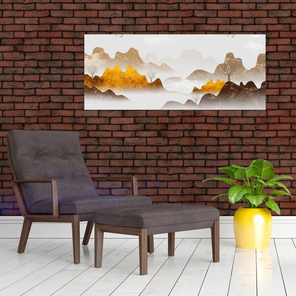 Tablou - Munții în ceață (120x50 cm)