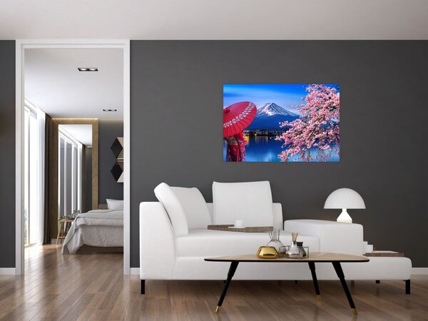 Tablou - cu privire la munte - Japonia (90x60 cm)