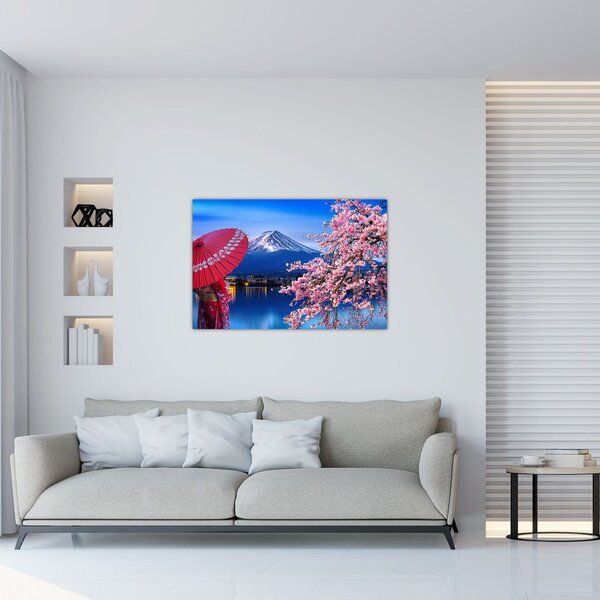 Tablou - cu privire la munte - Japonia (90x60 cm)
