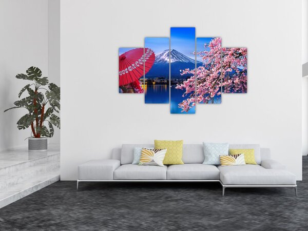 Tablou - cu privire la munte - Japonia (150x105 cm)