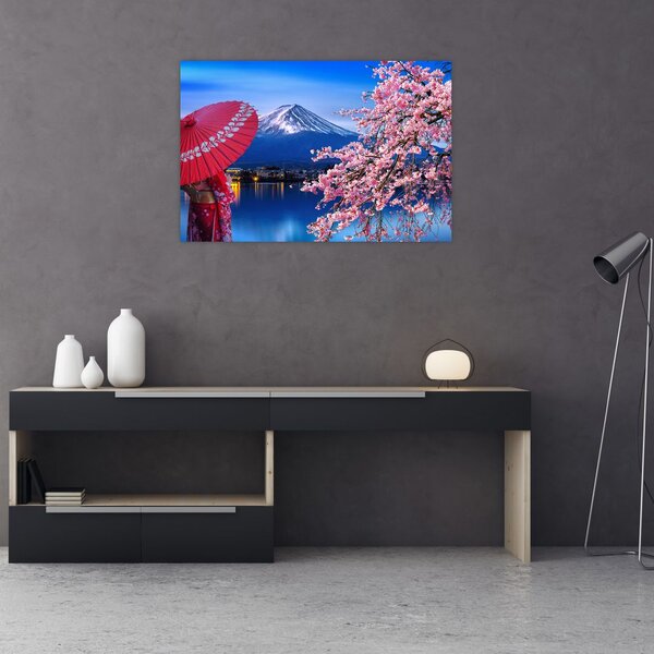 Tablou - cu privire la munte - Japonia (90x60 cm)