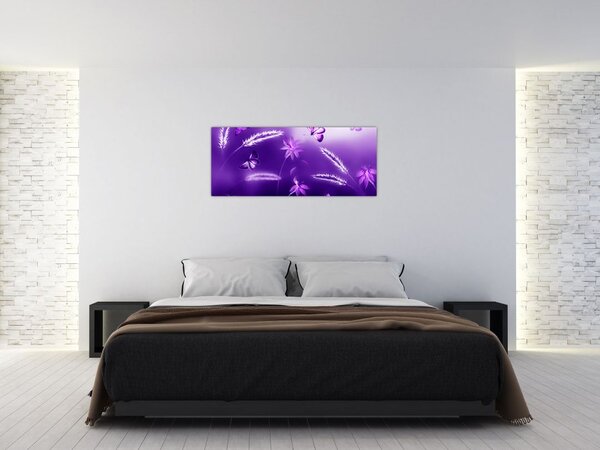 Tablou - Lunca cu fluturi (120x50 cm)