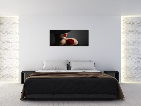Tablou - Femeia cu flori (120x50 cm)