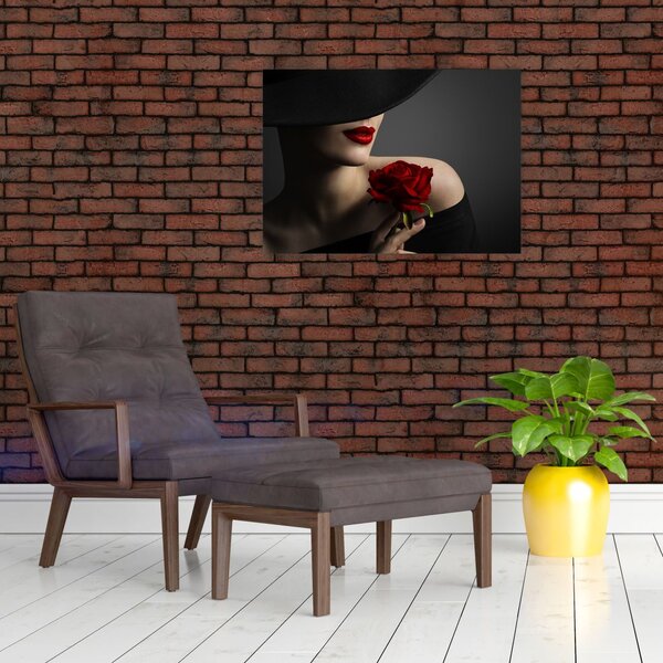Tablou - Femeia cu flori (70x50 cm)