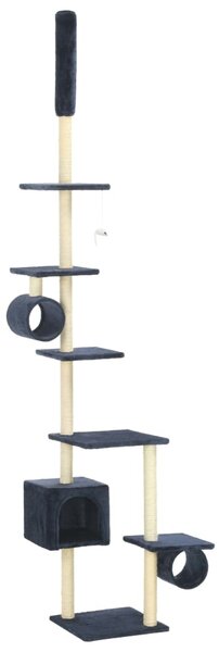 Ansamblu pisici, stâlpi funie sisal 260 cm, Bleumarin