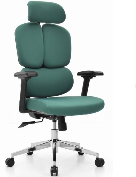 Scaun de birou ergonomic din plasă HC-1053 în verde eucalipt elegant