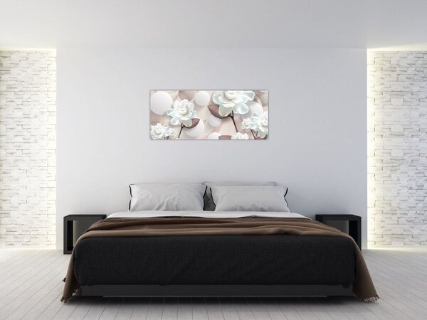 Tablou - Flori de trandafir (120x50 cm)