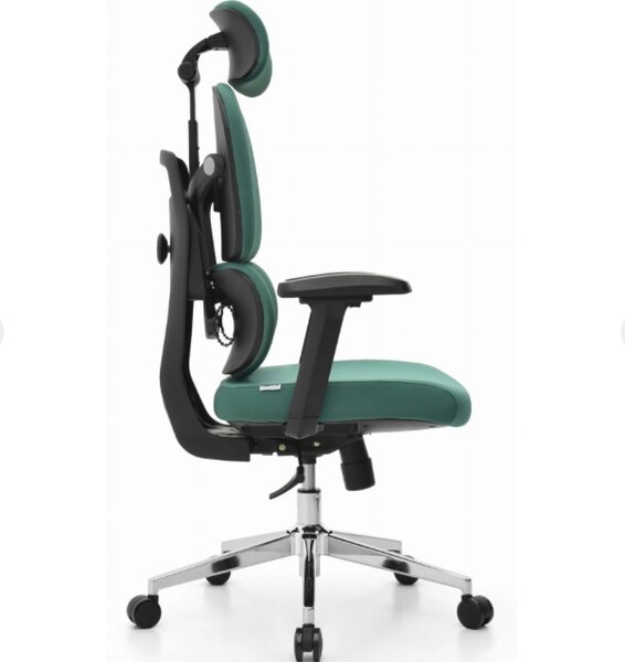 Scaun de birou ergonomic din plasă HC-1053 în verde eucalipt elegant
