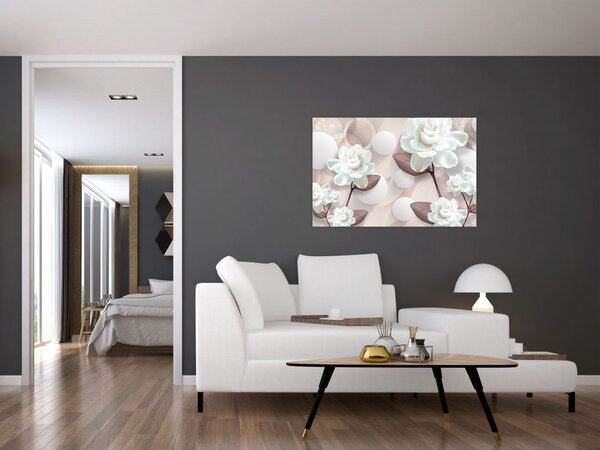 Tablou - Flori de trandafir (90x60 cm)