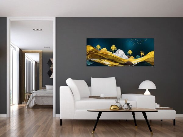 Tablou - Peisaj, cerb (120x50 cm)