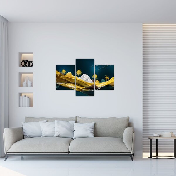 Tablou - Peisaj, cerb (90x60 cm)