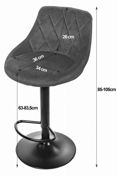 Taburet de bar elegant din catifea cu suport pentru picioare Albastru