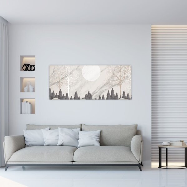 Tablou - Peisaj de iarnă (120x50 cm)