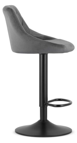 Taburet de bar elegant din catifea cu suport pentru picioare Albastru