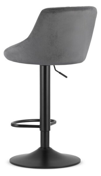 Taburet de bar elegant din catifea cu suport pentru picioare Albastru