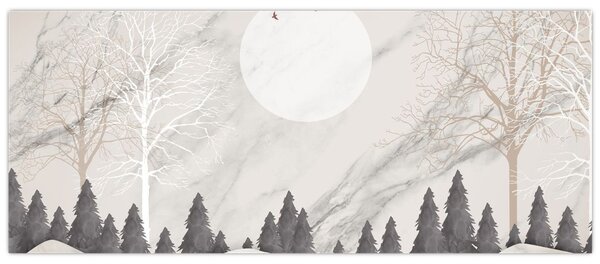 Tablou - Peisaj de iarnă (120x50 cm)