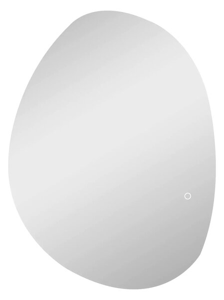 Oglindă de Baie LED HOMCOM cu Comutator Tactil, Intensitate Reglabilă, 80x60 cm, Argintie