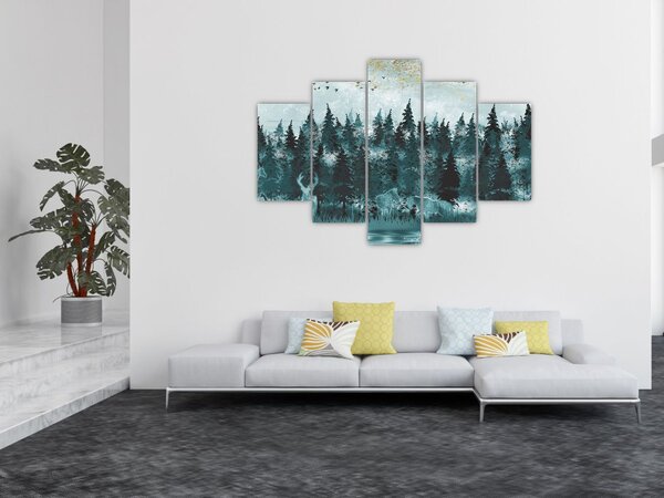 Tablou - Animale din pădure (150x105 cm)